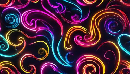 3d neon swirls