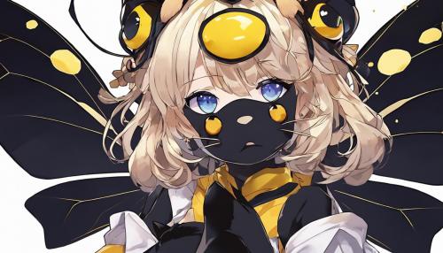 bee with the face of a black cat