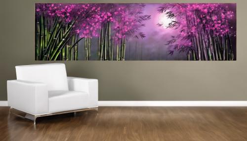 bamboo moonlight pink purple flowers 