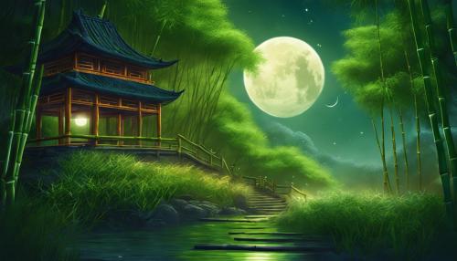 bamboo garden moonlight