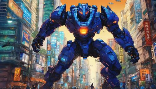 Massive gipsy danger from Pacific rim running through a city 