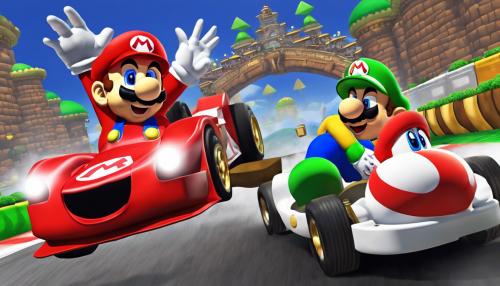 Super mario driving race car