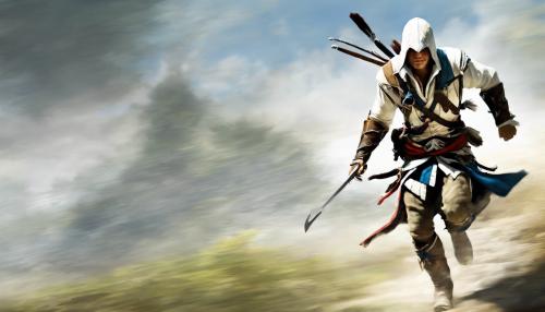 Connor kenway from assassins creed 3 running