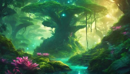 Lush exotic alien avatar forest