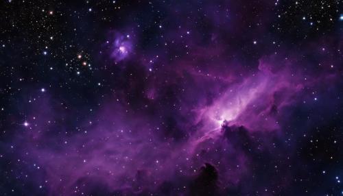 Nebula with a deep purple hue