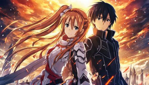 Sword art online art asuna and kirito