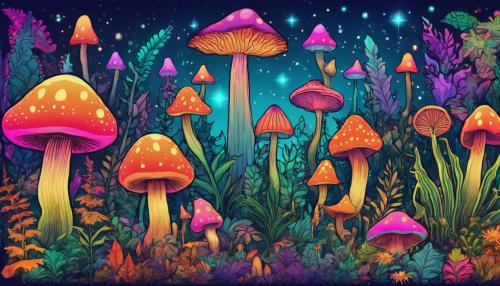 Trippy mushrooms and plants