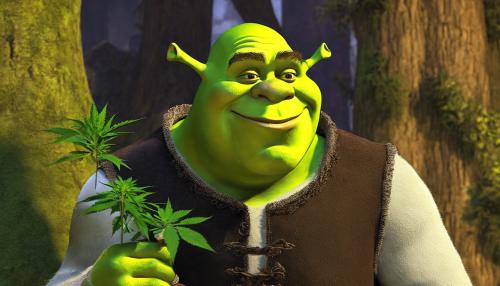 Shrek smoking weed