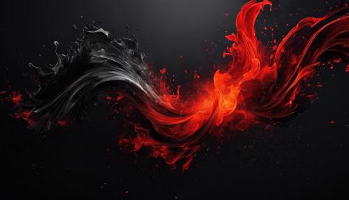 black background. absolutly no white. only red color and only black color black and red ink fire abstract 4k wallpaper