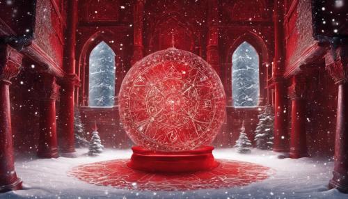 the year is 2918 A.D. and the Red Imperium of Santa Claus has covered the globe with beautiful and magical runes that he creates out of snowflakes. This art piece he calls at work in the castle of reality.