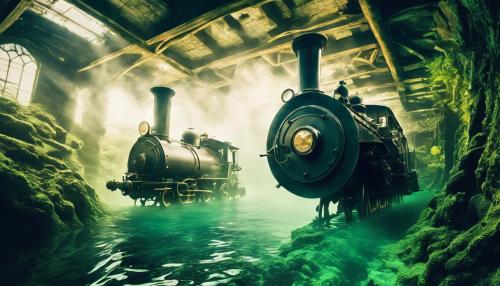 a steam engine in underwater