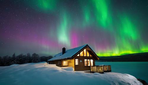 christmas lodge under neath northern lights