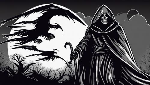 Grim Reaper with black background