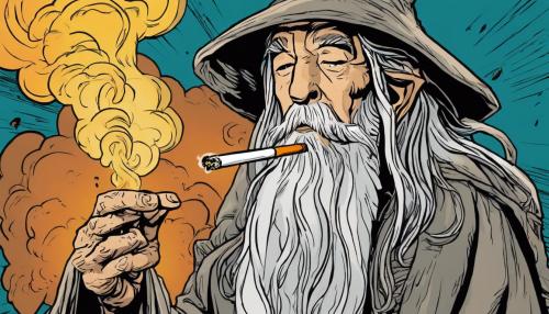 Gandalf smoking