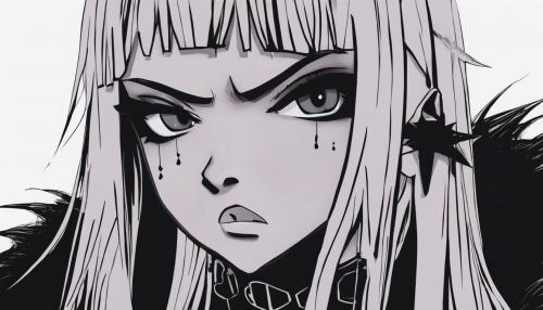 Angry goth girl