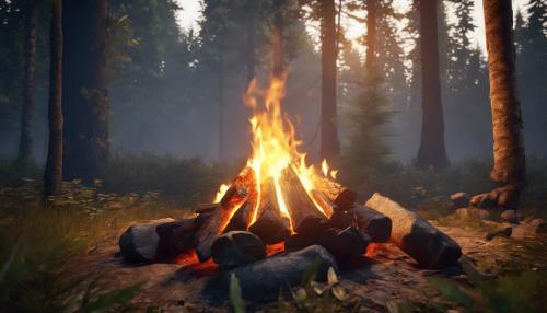 Campfire in the forest