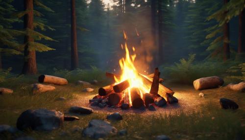 Campfire in the forest