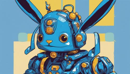 Bonbon blue bunny robot