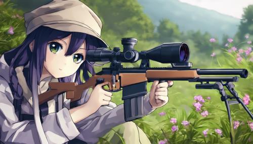 Anime girl with sniper