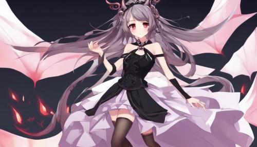 Anime demon Princess with black short dress