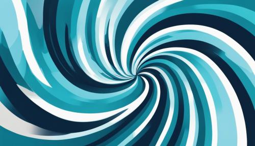 swirl of aqua colors like white, light blue, darker blue, cartoon look