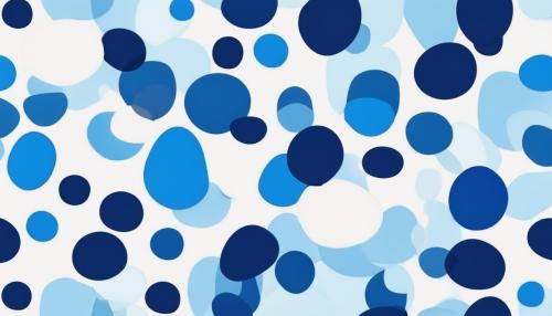 big blobs of royal blue, light blue, arctic blue, white backround cartoon,  