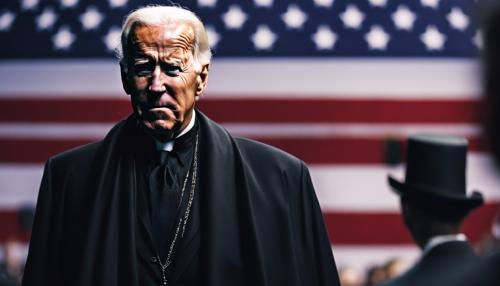 The Undertaker standing behind Joe Biden 