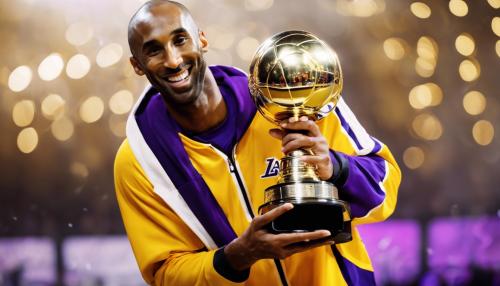 Kobe Bryant holding trophy