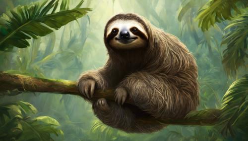 A sloth that is very high 