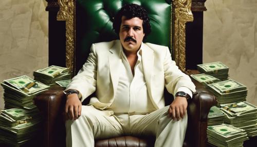 Pablo escobar, smoking, money throne