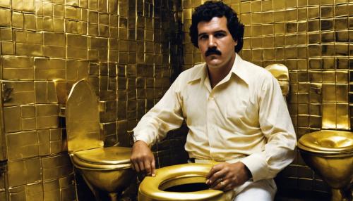 Pablo escobar, golden toilet