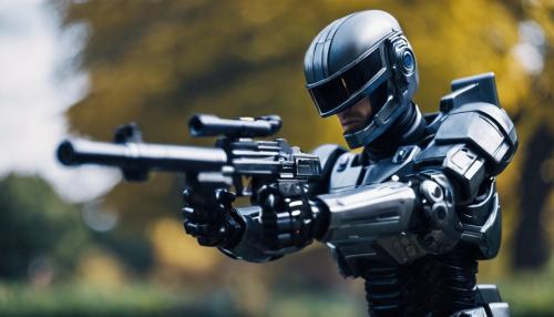 Robocop shooting his gun