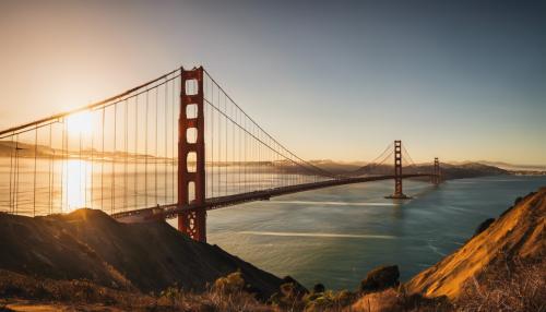 The Golden Gate bridge old and abandoned for years