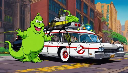 The Ghostbuster with slimer