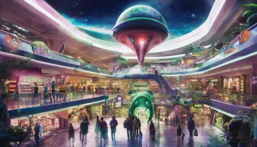 Alien shopping mall