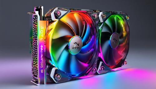 A RTX 4090 GPU with liquid inside colorful