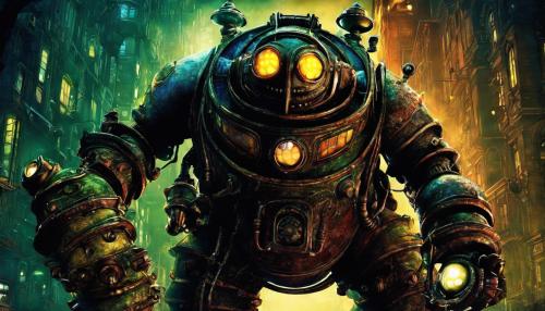 Bioshock Big Daddy, extremely detailed, high definition, colorful