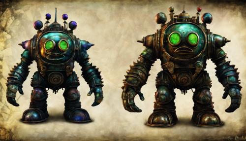 Bioshock Big Daddy, extremely detailed, high definition, colorful