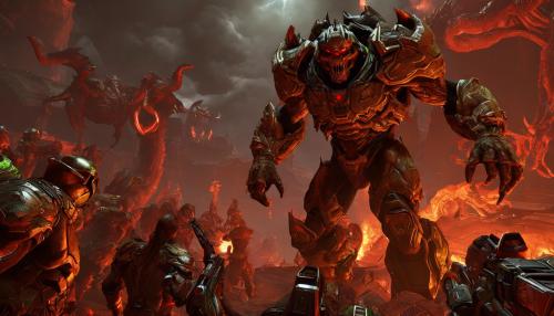 DOOM Eternal, ultra detailed, with lots of monsters