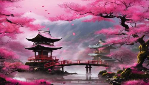 fantasy, japanese, pink