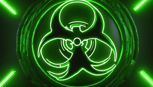 Neon Green Biohazard symbol