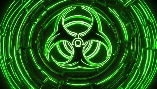 Neon Green Biohazard symbol