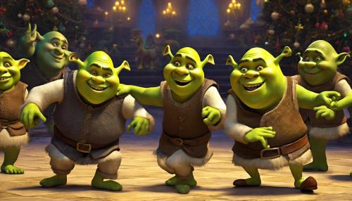 Elfs dancing with shrek