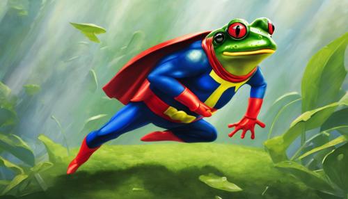 Super hero frog