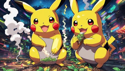 Pikachu Smoking 420