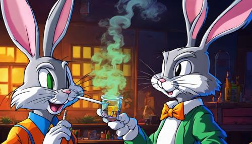 Bugs Bunny and Lola Bunny Smoking a bong