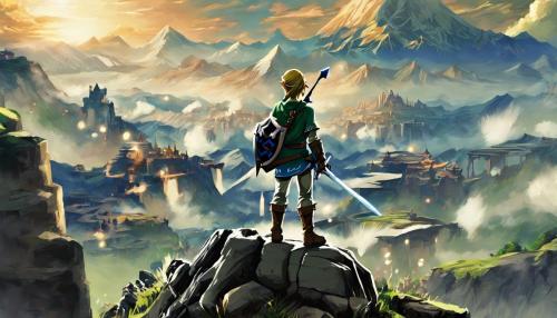 Link from zelda on a mountain