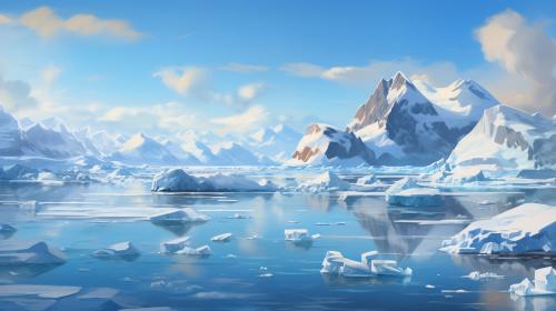 Icy arctic landscape