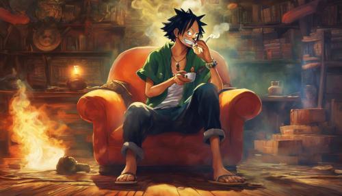 Yasopp from one piece playing xbox and smoking