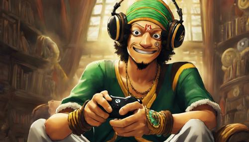 Usopp from one piece playing Xbox